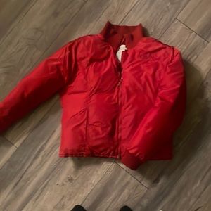 Calvin Klein red puffer  jacket